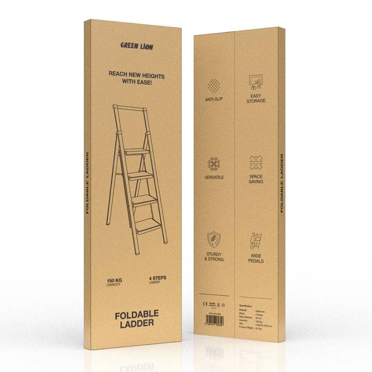 نردبان تاشو گرین لاین مدل Green lion GNFLLADR150 foldable ladder 150KG