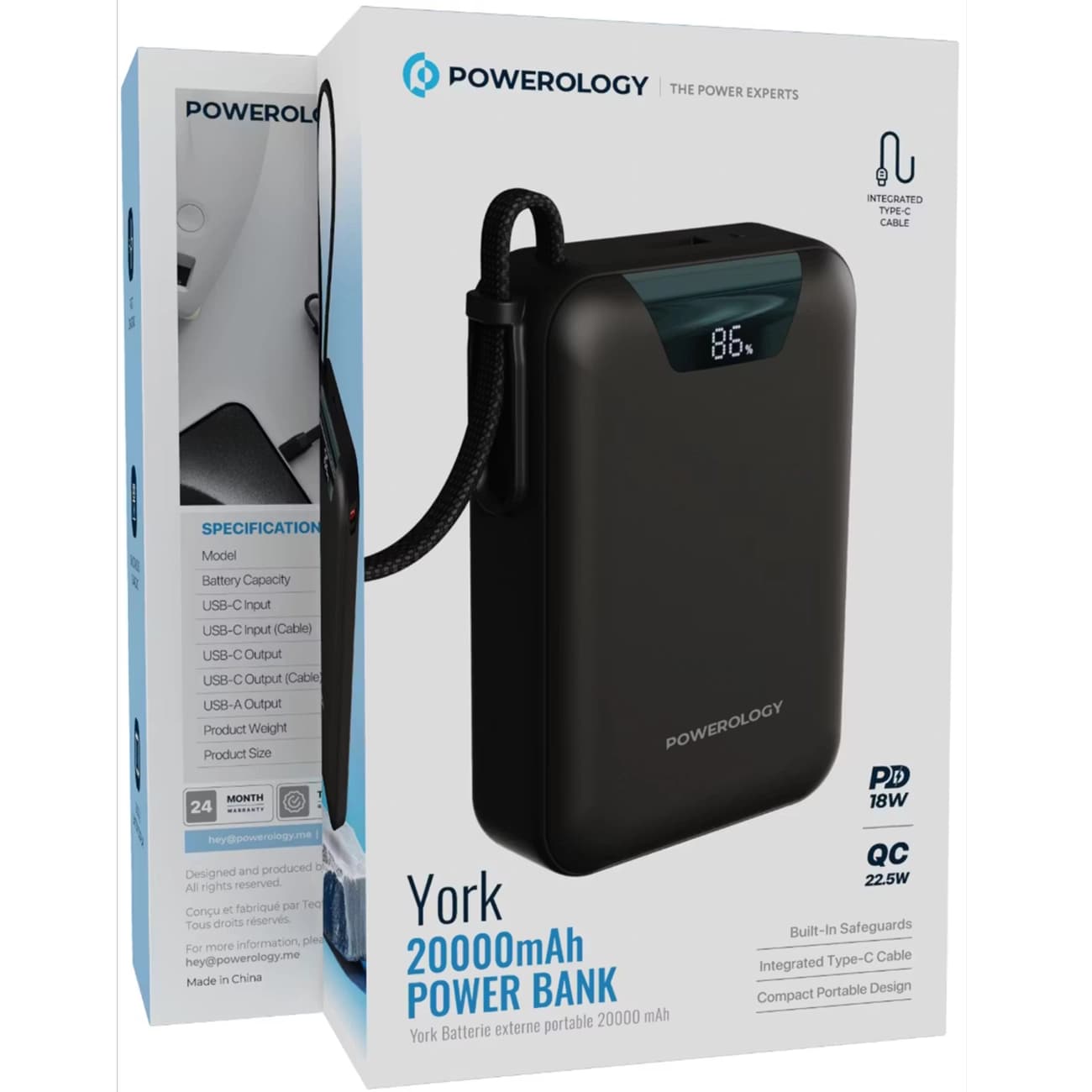 پاوربانک 20000 هزار 22.5 وات پاورولوژی Powerology PPBM102BK — تصویر ۵