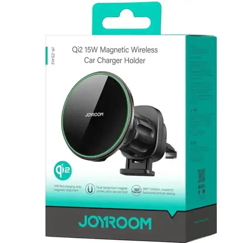 هولدر و نگهدارنده مگنتی و شارژر بی‌سیم دریچه کولر خودرو 15 واتی جویروم مدل joyroom JR-ZS412 — تصویر ۸