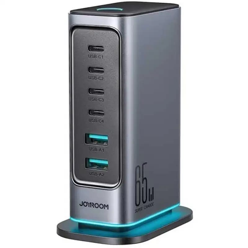 هاب شارژ ۶ پورت ۶۵ وات جویروم مدل joyroom JR-TCM02