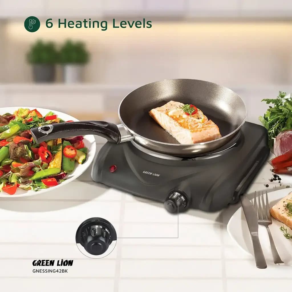 اجاق برقی تک شعله گرین لاین مدل Green Lion Electric Stove Single Hot Plate GNESSING42BK — تصویر ۳