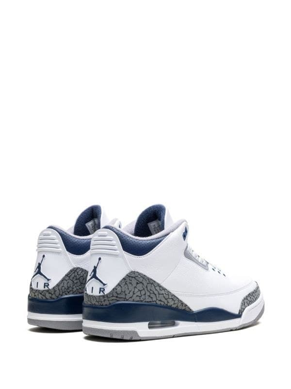 نایک ایر جردن ۳ آبی سفید Nike air jordan 3 blue white — تصویر ۴