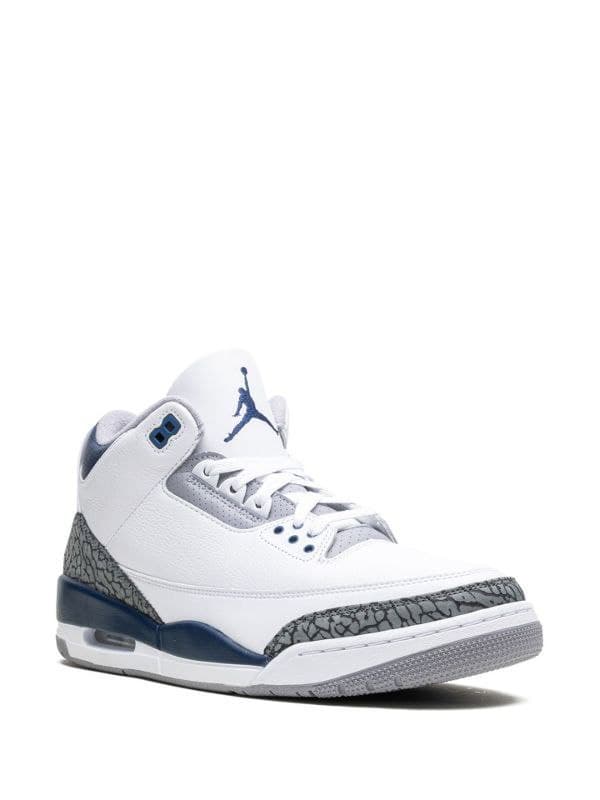 نایک ایر جردن ۳ آبی سفید Nike air jordan 3 blue white — تصویر ۲