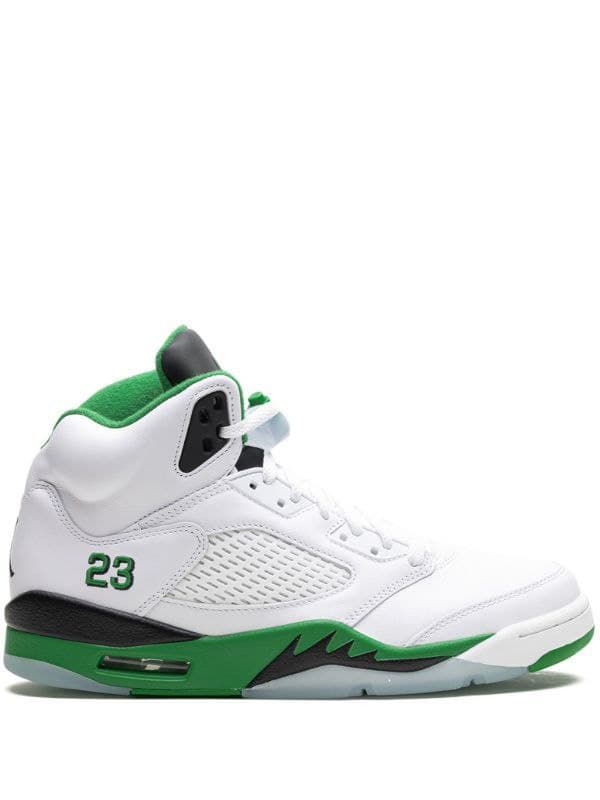 نایک ایرجردن ۵ سفید سبز Nike air jordan 5 white green