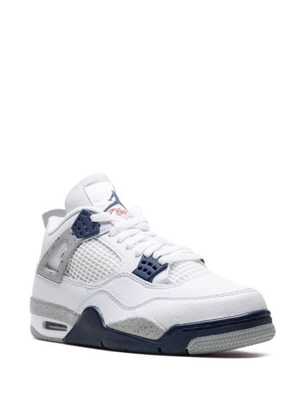 نایک ایر جردن ۴ سفید سورمه ای Nike air jordan 4 midnight navt — تصویر ۳