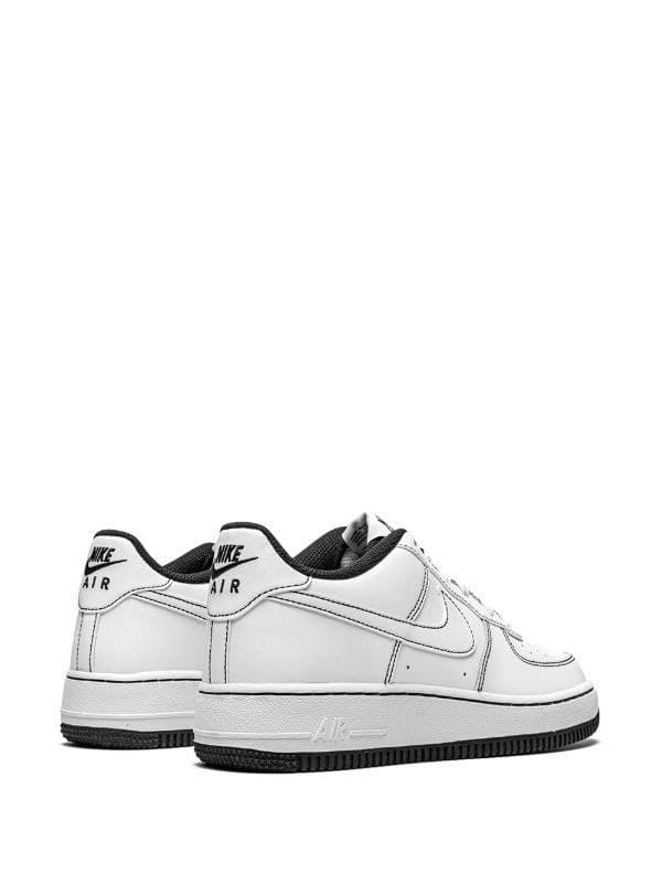 نایک ایر فورس ۱ بدون ساق سفید مشکی کنتراست Nike air force 1 contrast stitch white black — تصویر ۳