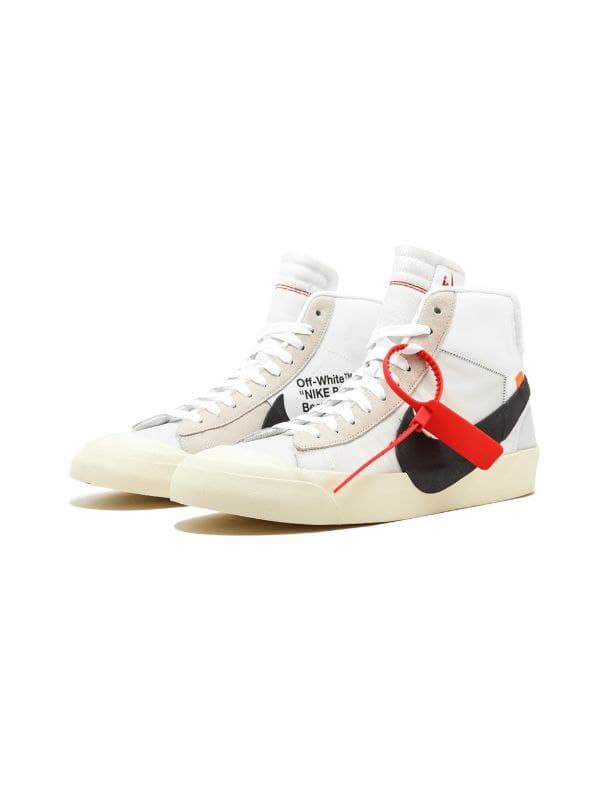 نایک بلیزر ساقدار آف وایت سفیدNike blazer mid off white — تصویر ۲