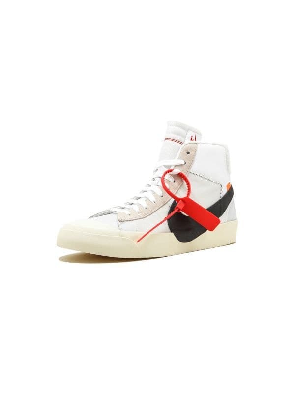 نایک بلیزر ساقدار آف وایت سفیدNike blazer mid off white — تصویر ۳
