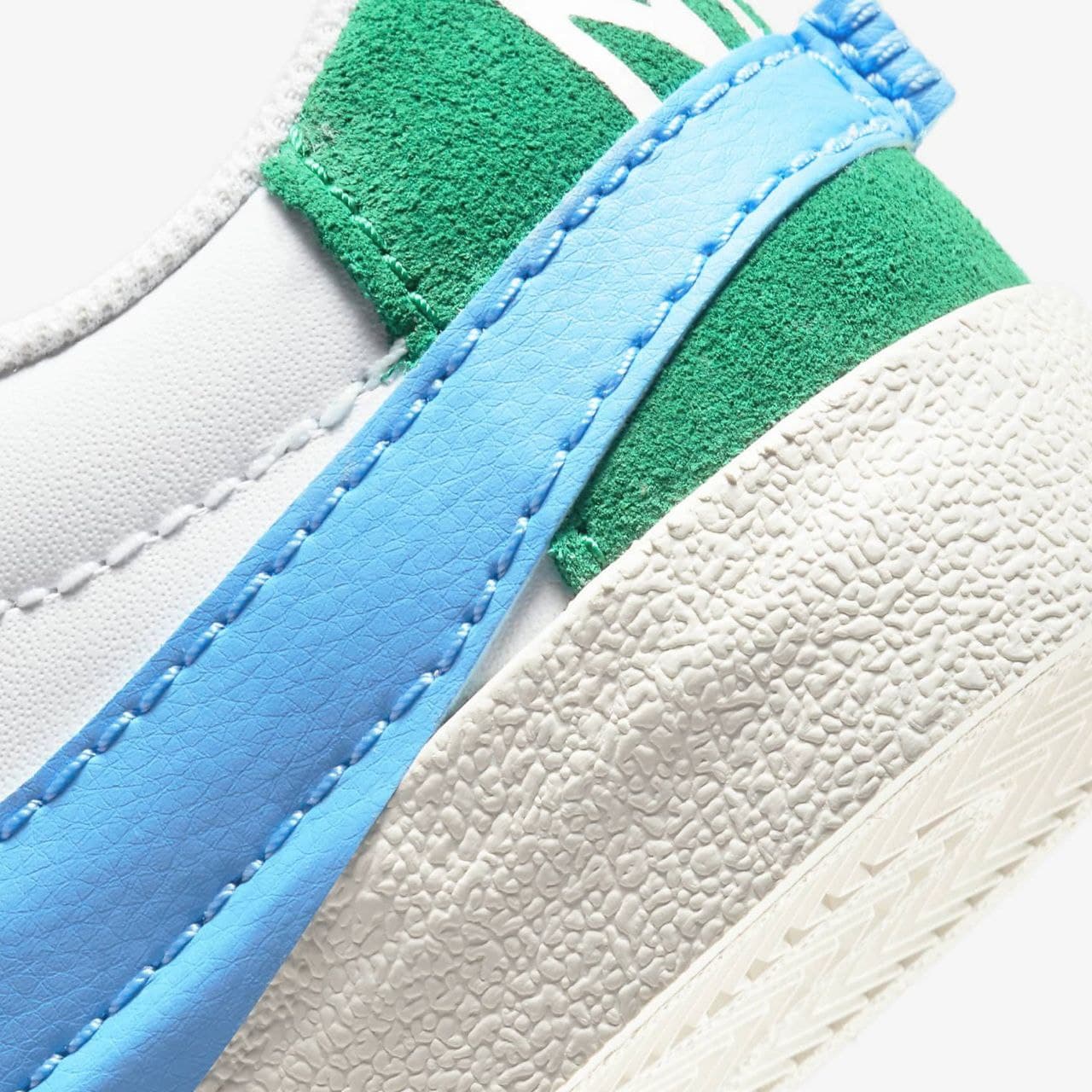 نایک بلیزر بدون ساق جامبو سبز آبی Nike blazer low jumbo university — تصویر ۵
