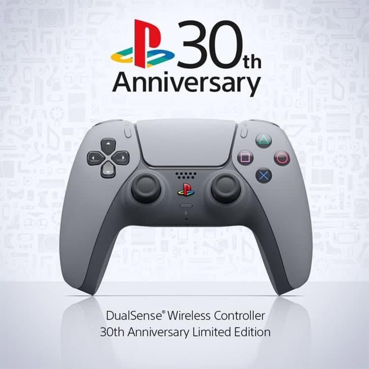 کنترلر دوال سنس PS5 – باندل لیمیتد ادیشن PlayStation 30th Anniversary – اورجینال — تصویر ۲