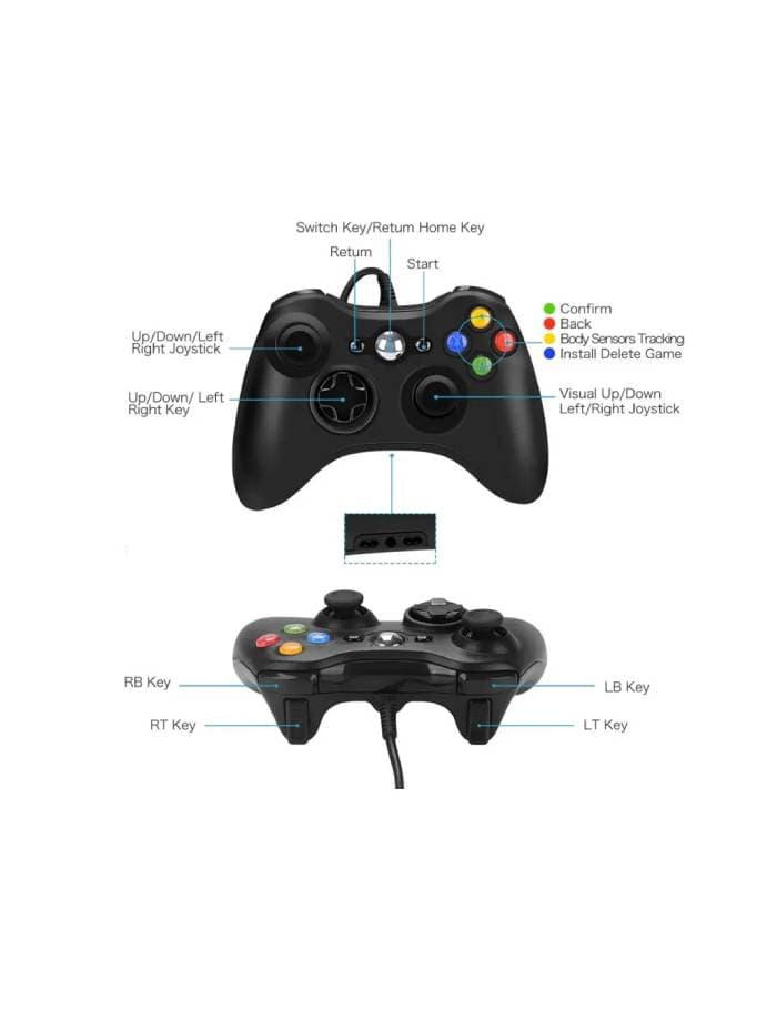 دسته بازی سیم دار برای xbox 360 — تصویر ۴