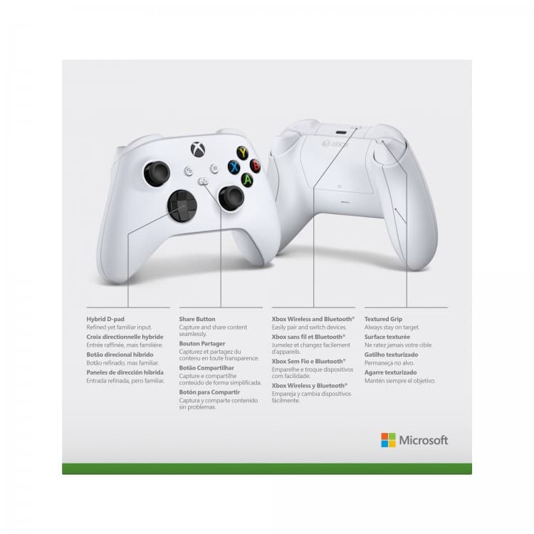 دسته بازی ایکس باکس سری جدید سفید – Xbox Core Wireless Gaming Controller Robot White — تصویر ۳