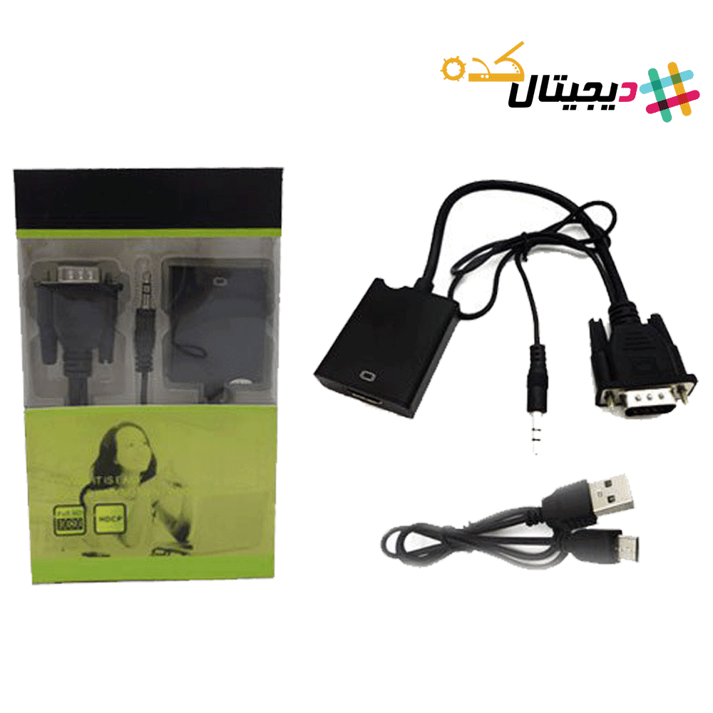 تبدیل VGA به HDMI همراه با صدا برند E-net مدل EN-COV2010 — تصویر ۲