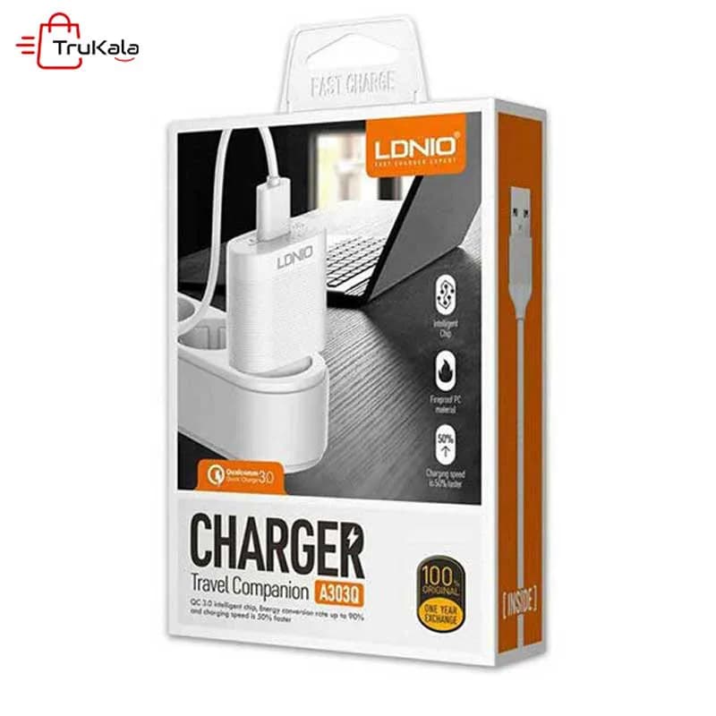 شارژر دیواری الدینیو میکرو مدل A303Q — تصویر ۶