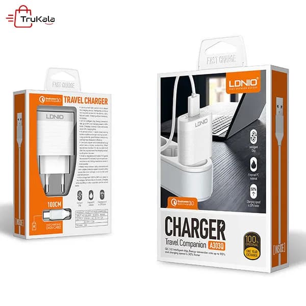 شارژر دیواری الدینیو میکرو مدل A303Q — تصویر ۷