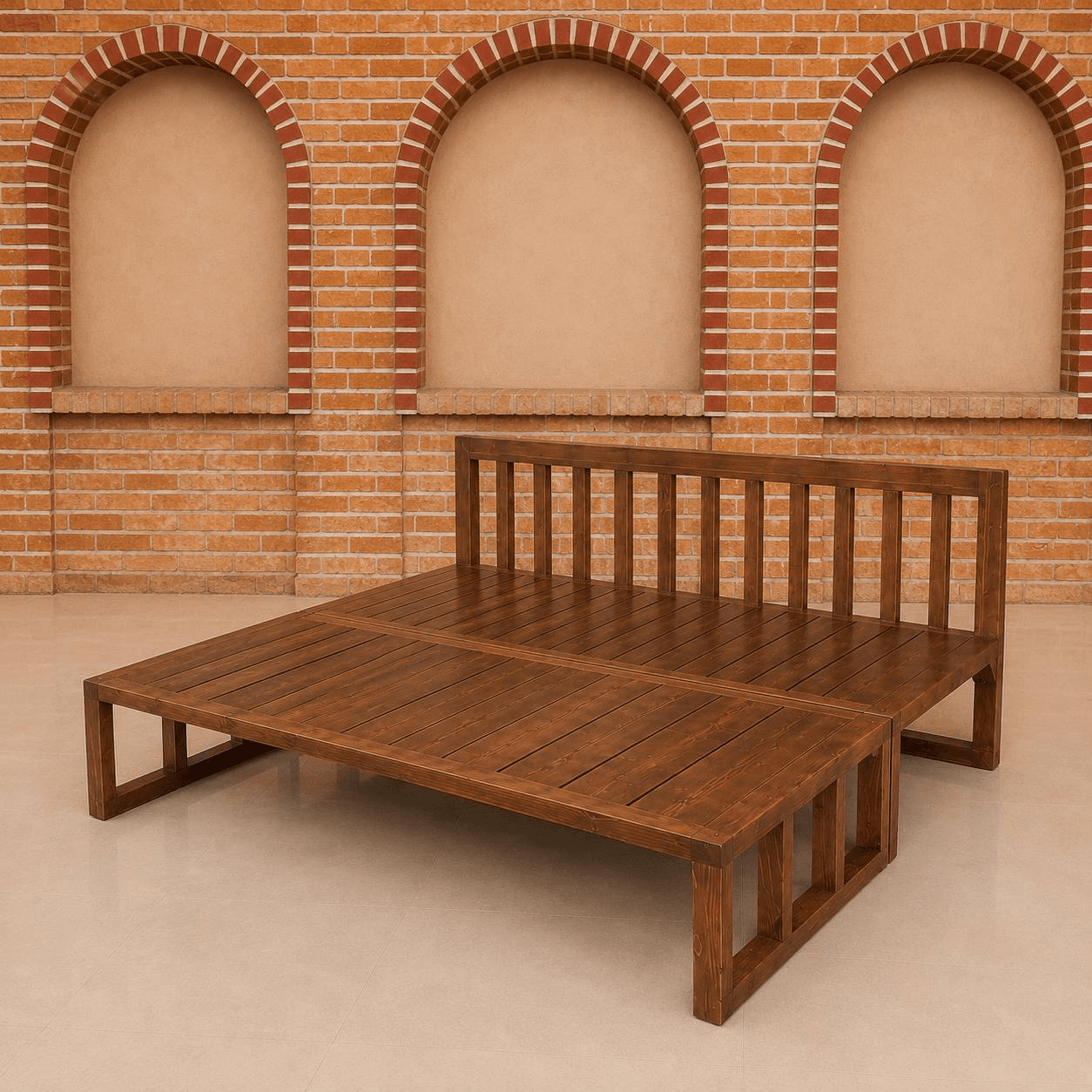تخت چوبی تاشو اورالس روسی مبلمان فرنا مدل 1143264 — تصویر ۲