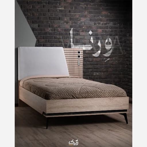 تخت یکنفره ، تخت تکنفره ، سرویس خواب جوان برند ژیک مبلمان فرنا مدل 1143257