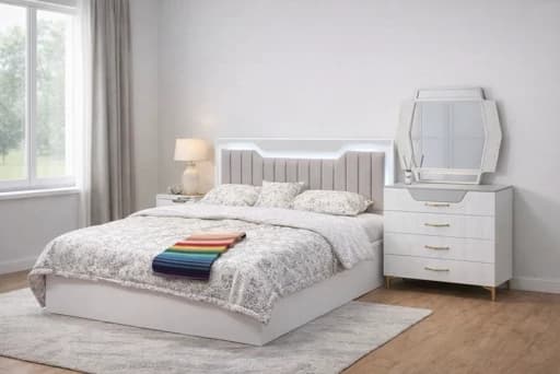 تخت خواب دونفره لاوین یک و نیم نفره 120 مبلمان فرنا مدل 1143251