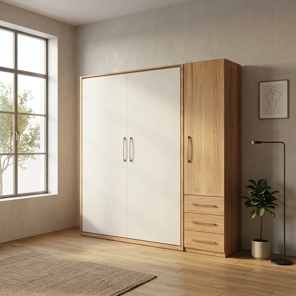 تخت خواب تاشو دونفره دیواری مدل دانا مبلمان فرنا مدل 1143250 — تصویر ۳