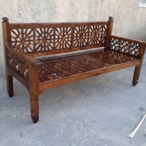 تخت سنتی سه نفره چوب مبلمان فرنا مدل 1143231