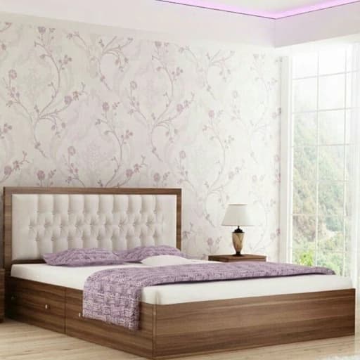 تخت خواب دو نفره مدل لمسه بدون کشو بدون تشک بدون کفی مبلمان فرنا مدل 1143205