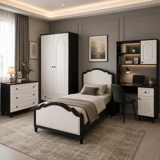 سرویس خواب فرانسوی تک نفره مبلمان فرنا مدل 1143189