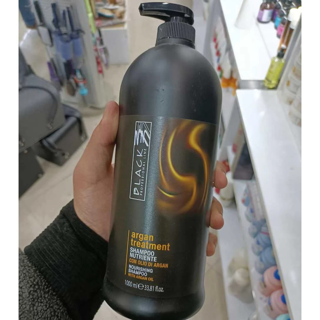 شامپو مغذی سیاه با روغن آرگان بلک پروفشنال Black Professional حجم 1000 میل — تصویر ۲