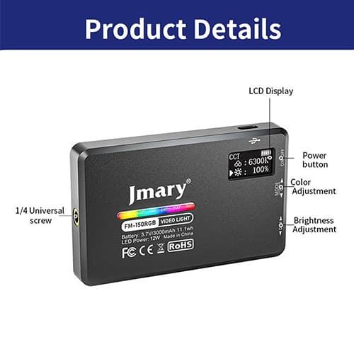 نور ثابت جی ماری Jmary FM-150RGB — تصویر ۴