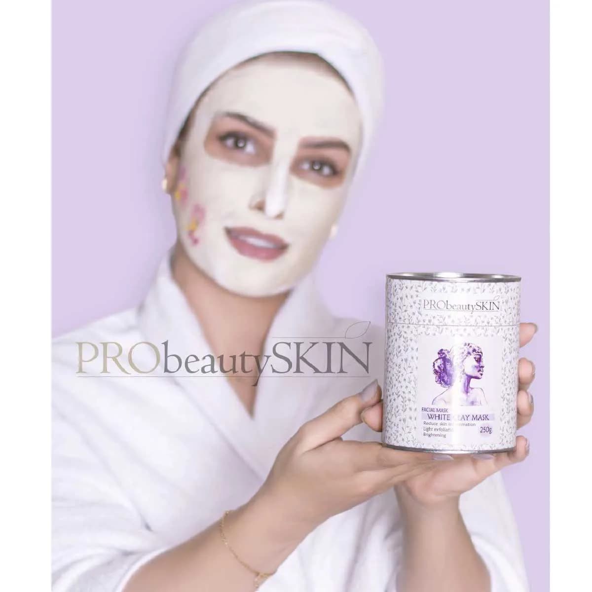 ماسک سفید خاک رس پرو بیوتی Probeauty حجم 250 گرم — تصویر ۲