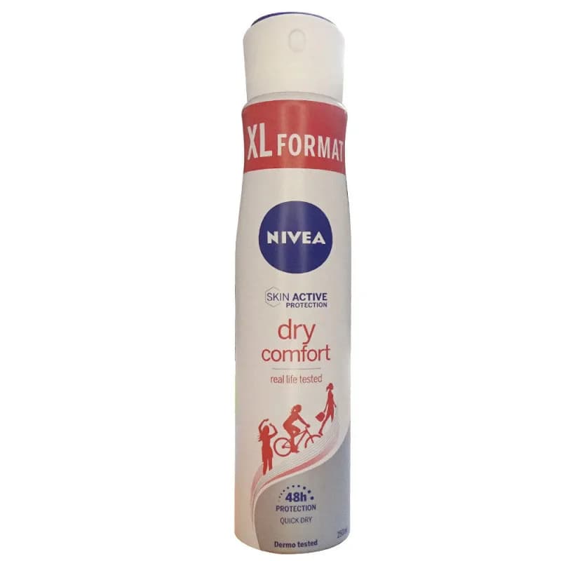 اسپری ضدتعریق زنانه دری کامفورت نیوا dry comfort حجم 250 میل