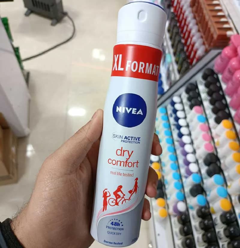 اسپری ضدتعریق زنانه دری کامفورت نیوا dry comfort حجم 250 میل — تصویر ۲