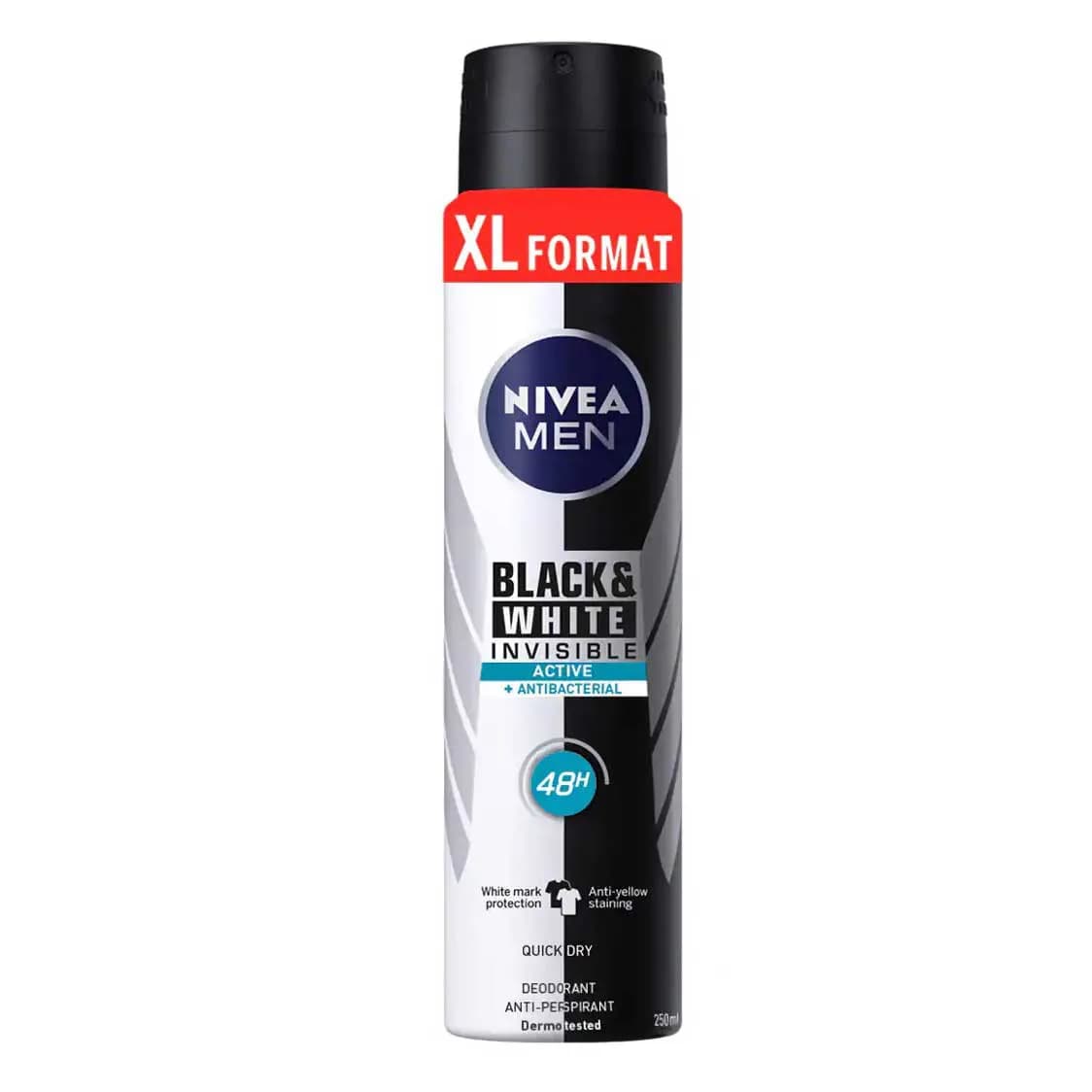 اسپری ضد تعریق مردانه نیوا مدل بلک اند وایت Black and white حجم ۲۵۰ میل