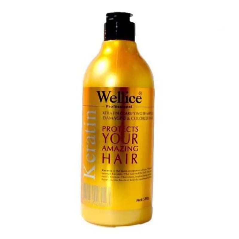 شامپو کراتین مو ویلایس wellice حجم 550 میل — تصویر ۲