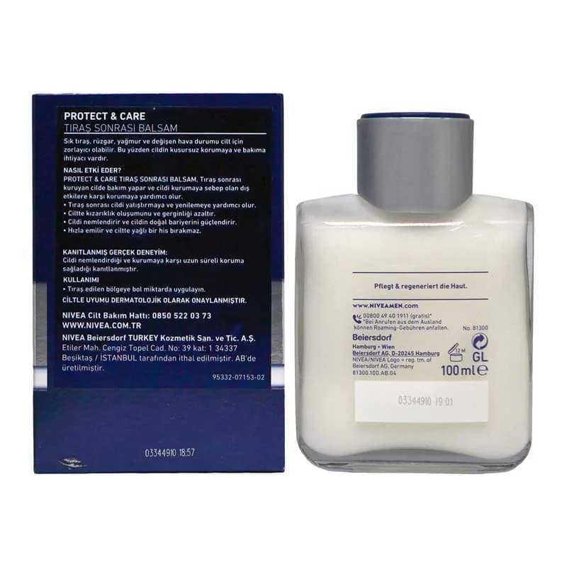 افتر شیو بالسام پوست معمولی مدل protect & care نیوا 100 میلی — تصویر ۲