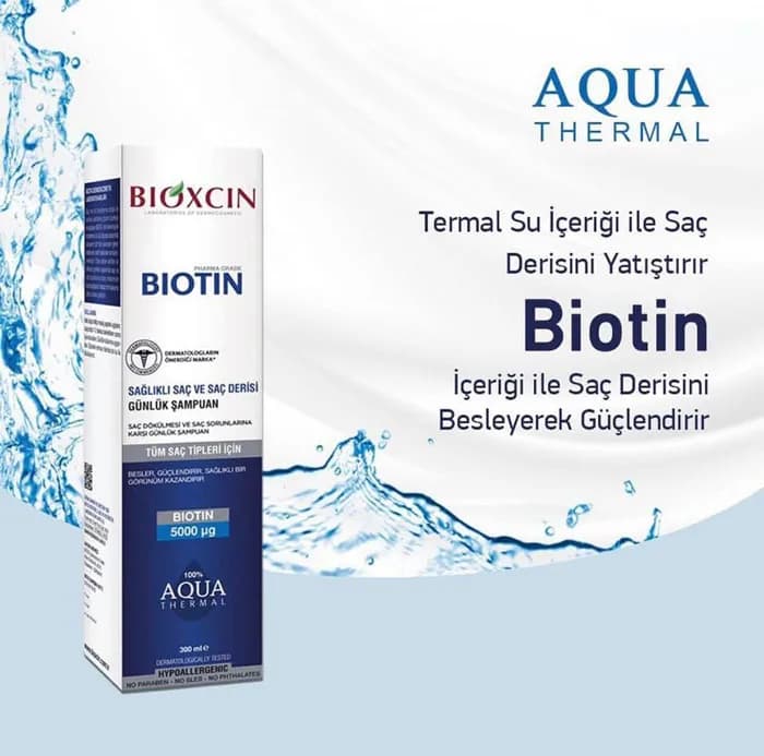 شامپو ضد ریزش بیوتین بیوکسین مدل Aqua Thermal حجم ۳۰۰ میل — تصویر ۳