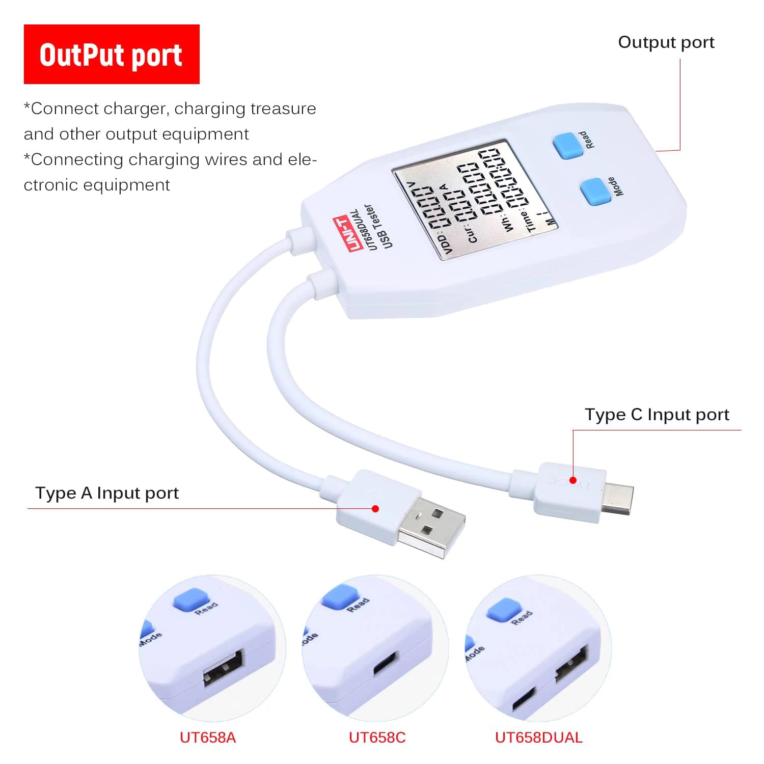 تستر USB یونی تی | UNI-T مدل UT658DUAL — تصویر ۵