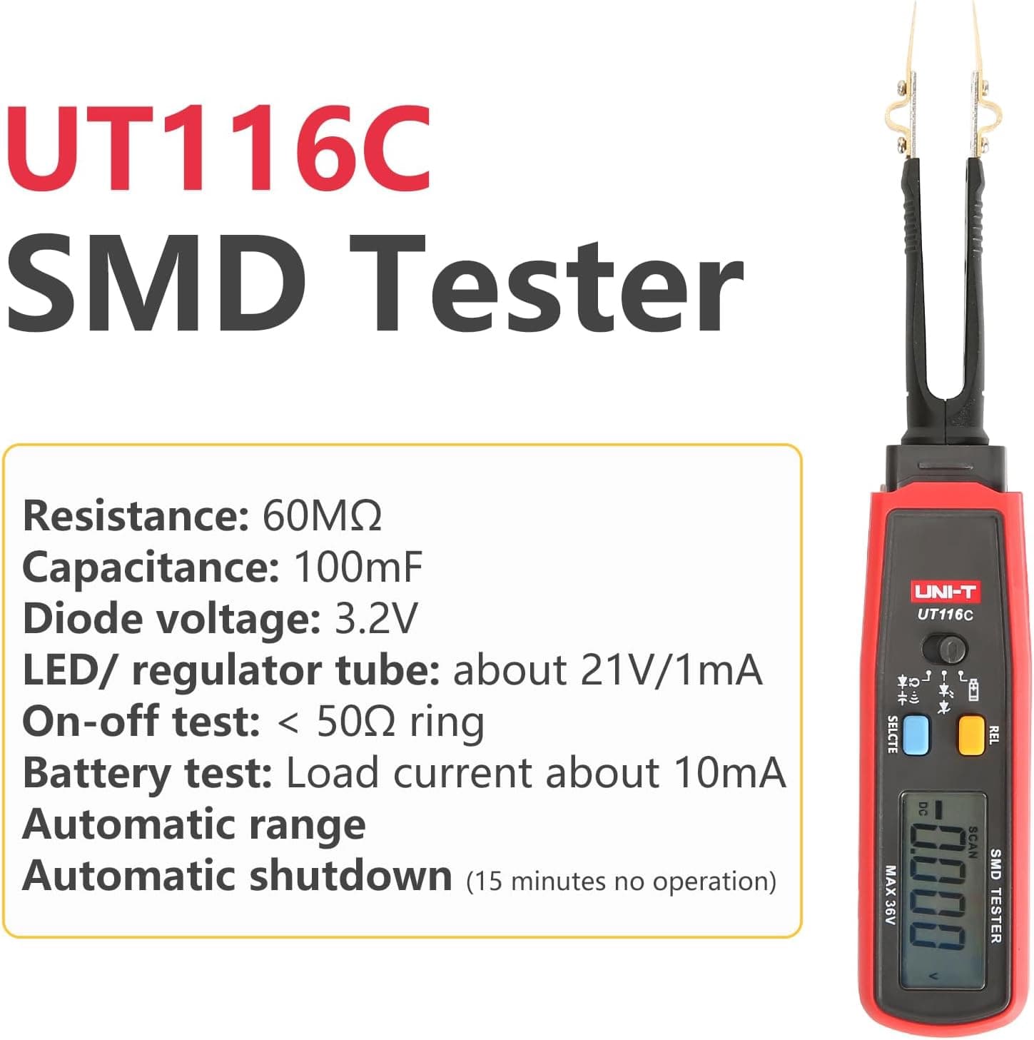 تستر SMD یونی تی | UNI-T مدل UT116C — تصویر ۵
