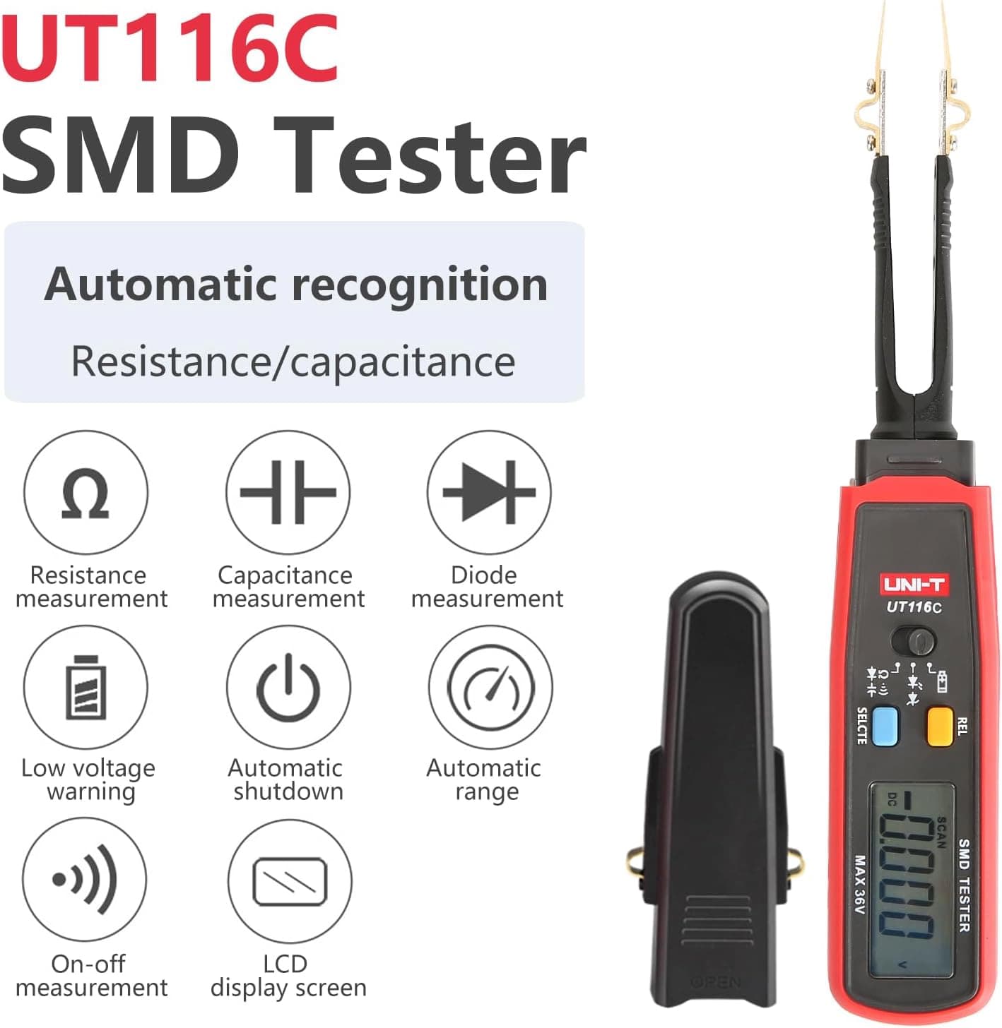 تستر SMD یونی تی | UNI-T مدل UT116C — تصویر ۳