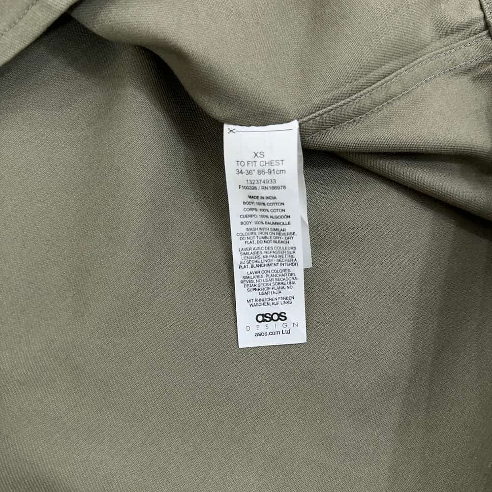پیراهن اورجینال مردانه ASOS DESIGN زیتونی سایز M — تصویر ۷
