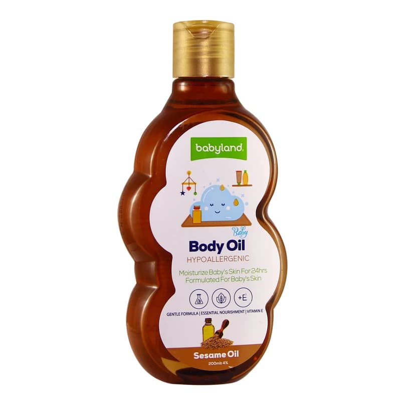 روغن بچه حاوی روغن کنجد و ویتامین E بیبی لند ۲۰۰ میل
