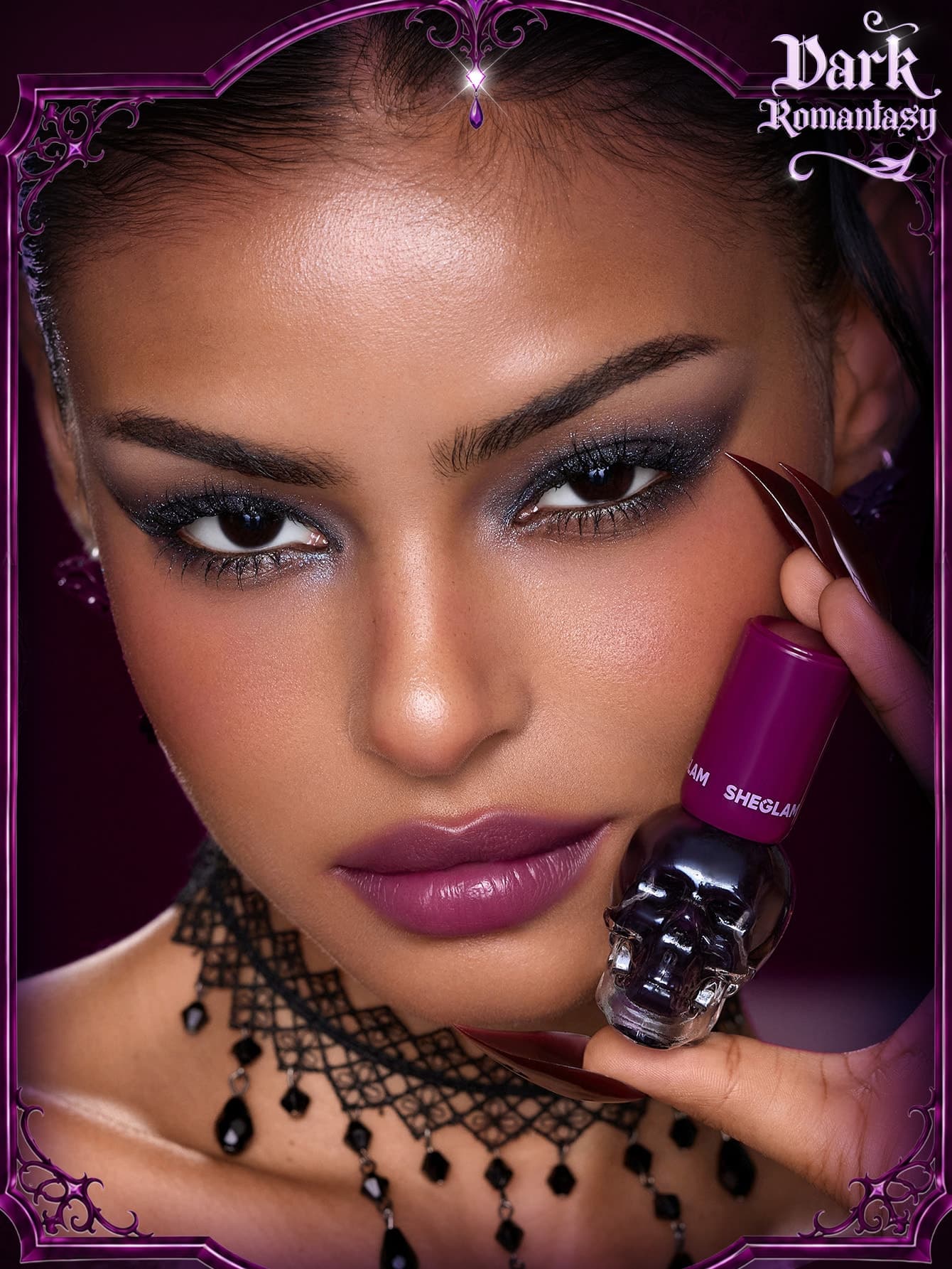 تینت لب و گونه Dark Romantasy شیگلم رنگ Plum Hex — تصویر ۳