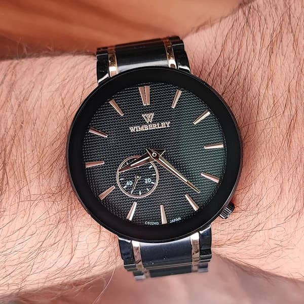 ساعت مچی عقربه ای مردانه ویمبرلی طلایی مدل WB-CS224G-E — تصویر ۷