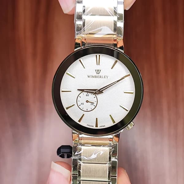 ساعت مچی عقربه ای مردانه ویمبرلی طلایی مدل WB-CS224G-E — تصویر ۴