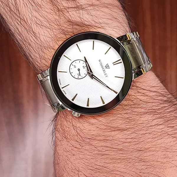 ساعت مچی عقربه ای مردانه ویمبرلی طلایی مدل WB-CS224G-E — تصویر ۵