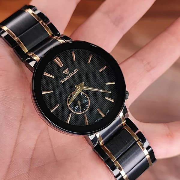 ساعت مچی عقربه ای مردانه ویمبرلی طلایی مدل WB-CS224G-E — تصویر ۹
