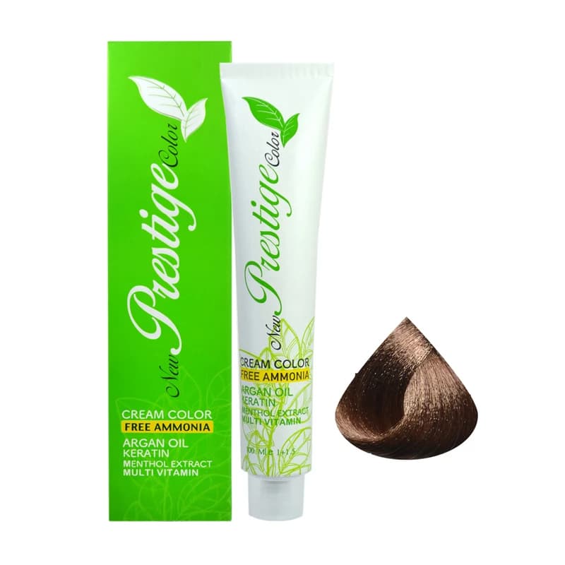 رنگ مو قهوه ای تیره نیو پرستیژ کالر سری طبیعی شماره 6 بدون سولفات و آمونیاک