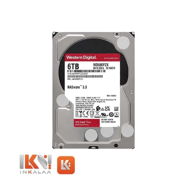 هارد وسترن دیجیتال مدل Red Plus WD60EFPX ظرفیت 6TB