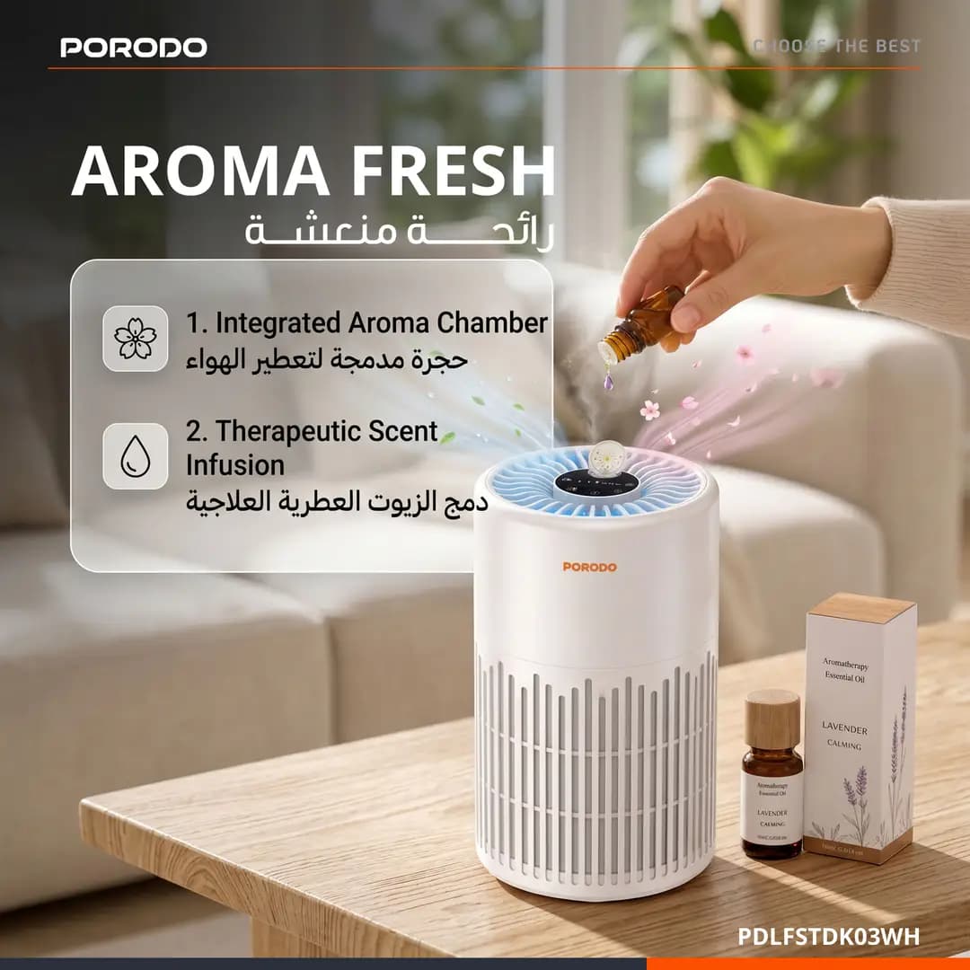 دستگاه تصفیه هوای هوشمند پرودو Purea با فیلتر H13 مدل PDLFSTDK03WH — تصویر ۴
