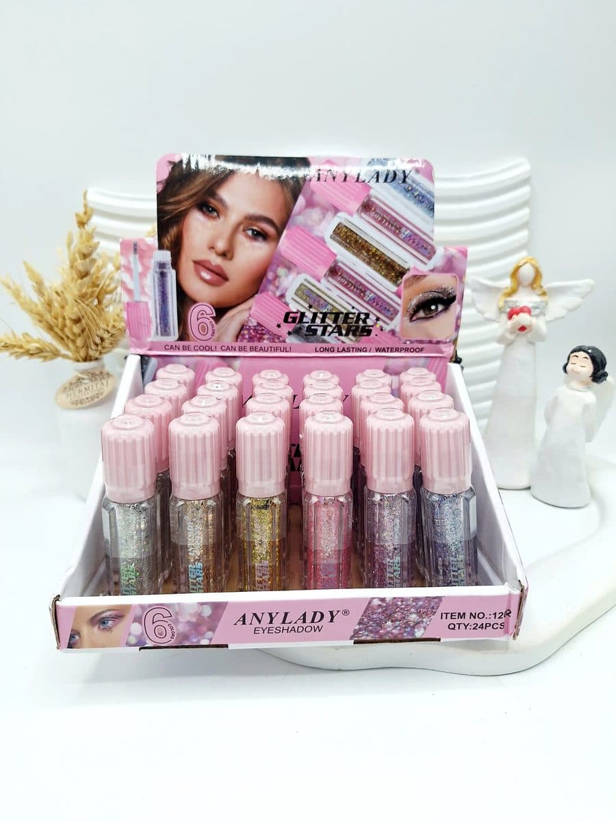سایه چشم اکلیلی مایع انی لیدی ANYLADY مدل Glitter Stars ضدآب و بادوام کد 1202 — تصویر ۳
