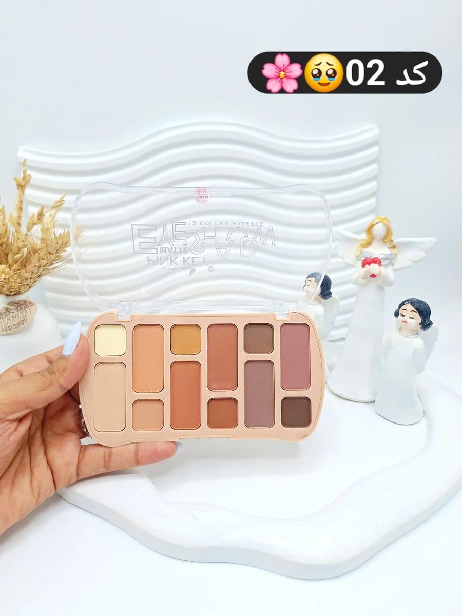 پالت سایه 12 رنگ کاربردی و خوش رنگ برند پینک کی کد 6354 — تصویر ۳